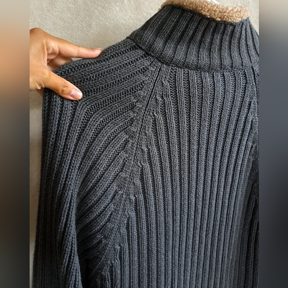 Men's Ruff Hewn Gray Thick Zip-Up Sweater - Picture 10 of 11